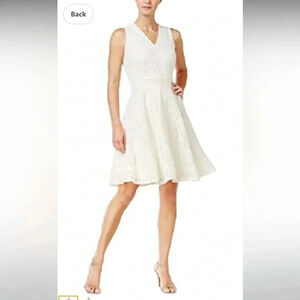 Beautiful Charter Club Women's Lace Fit Flare Dress Sz PM